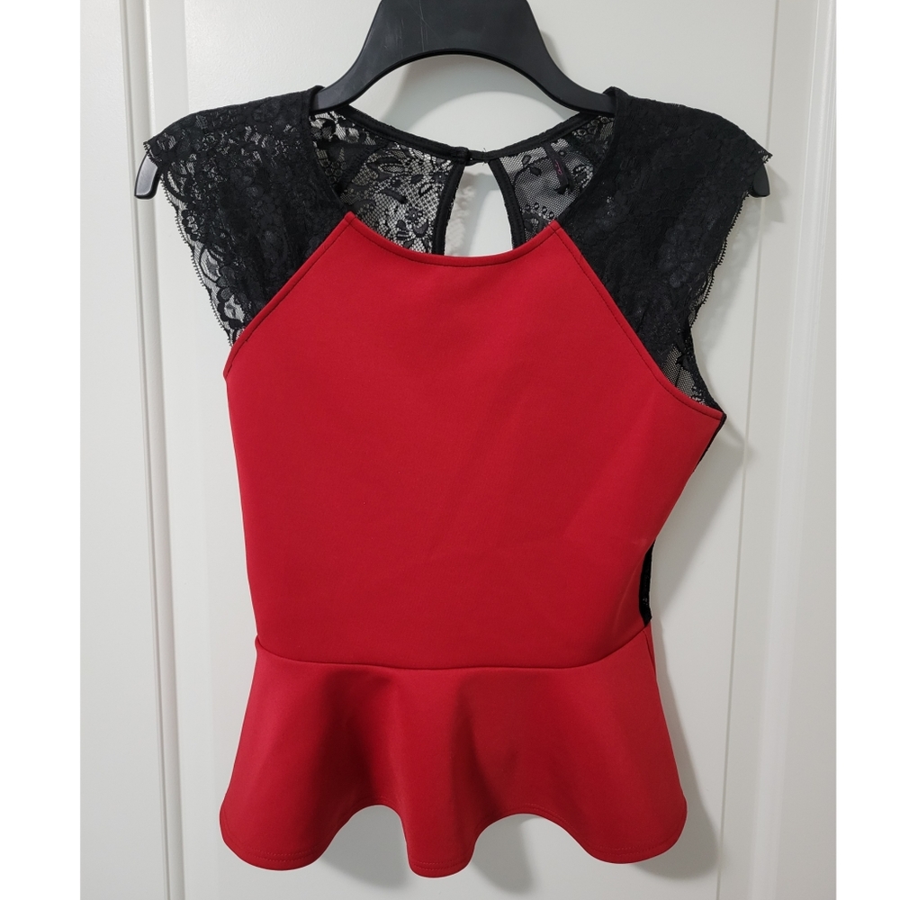 Red Peplum Top